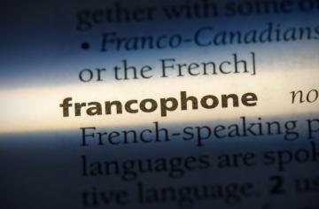 the word "francophone" spelled out